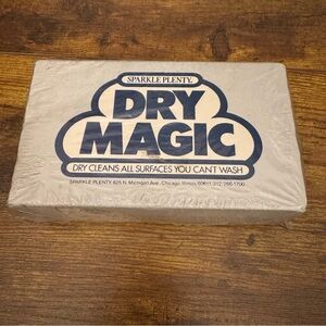 1970s Sparkle Plenty Dry Magic Vintage Dry Cleaning Sponge Sealed Package